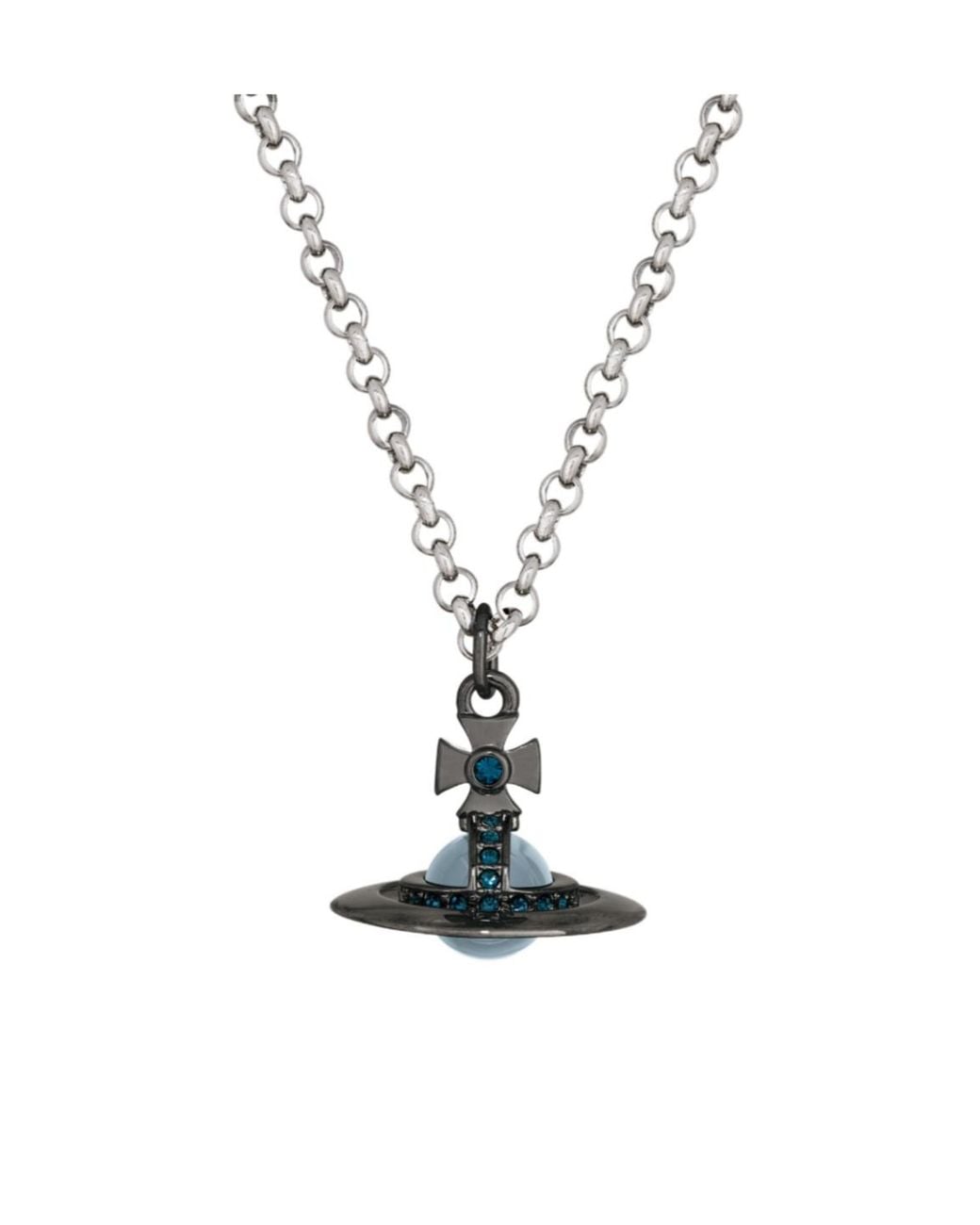 Vivienne Westwood Metallic New Tiny Orb Pendant Necklace for men