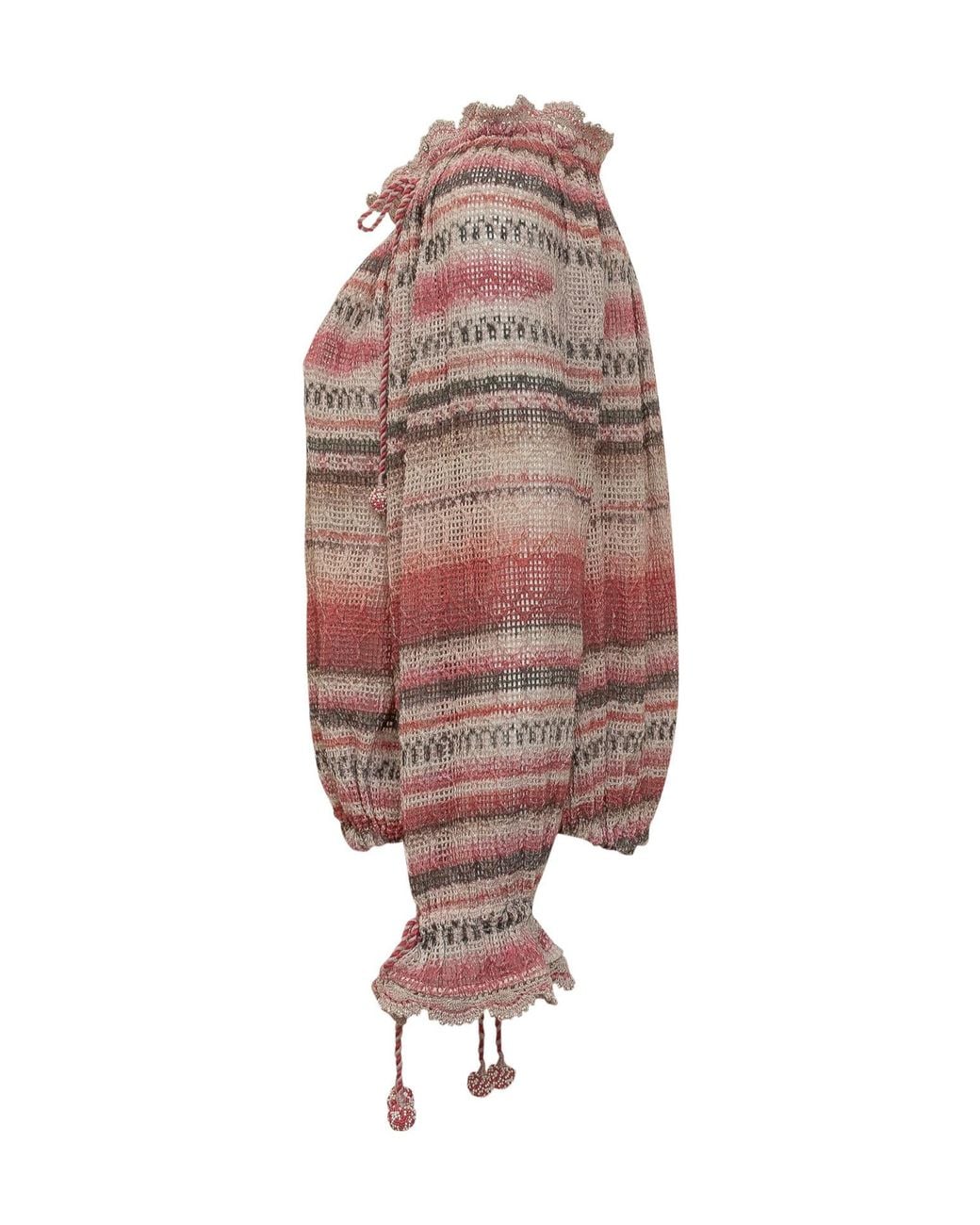 Isabel Marant Pink Nalyna Smocked Knit Top