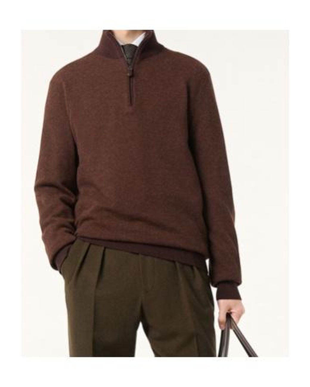 Loro Piana Brown Roadster Sweater for men