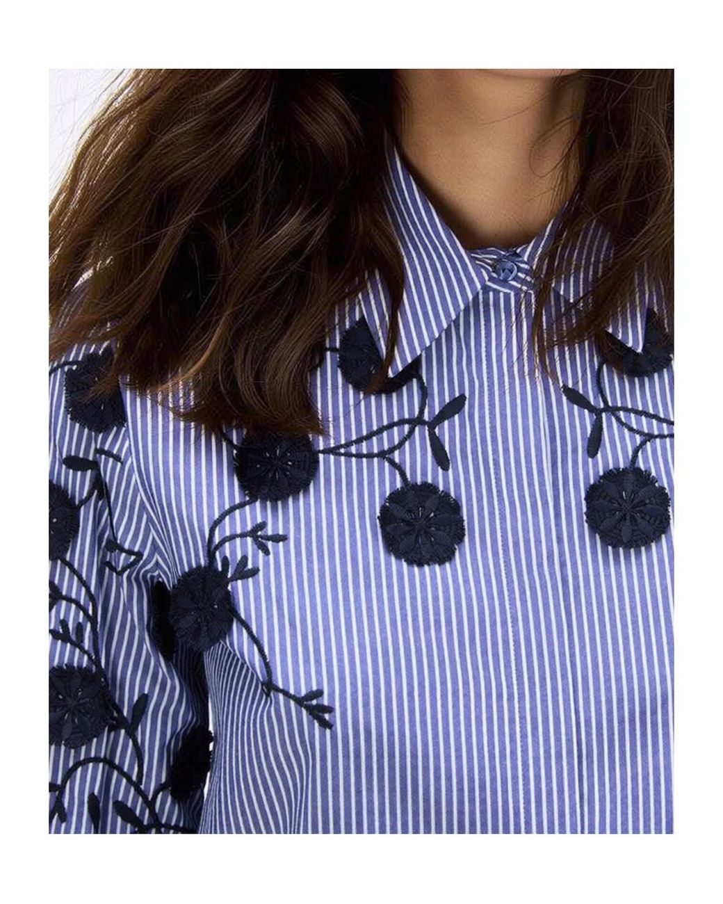 iBlues Blue Striped Shirt