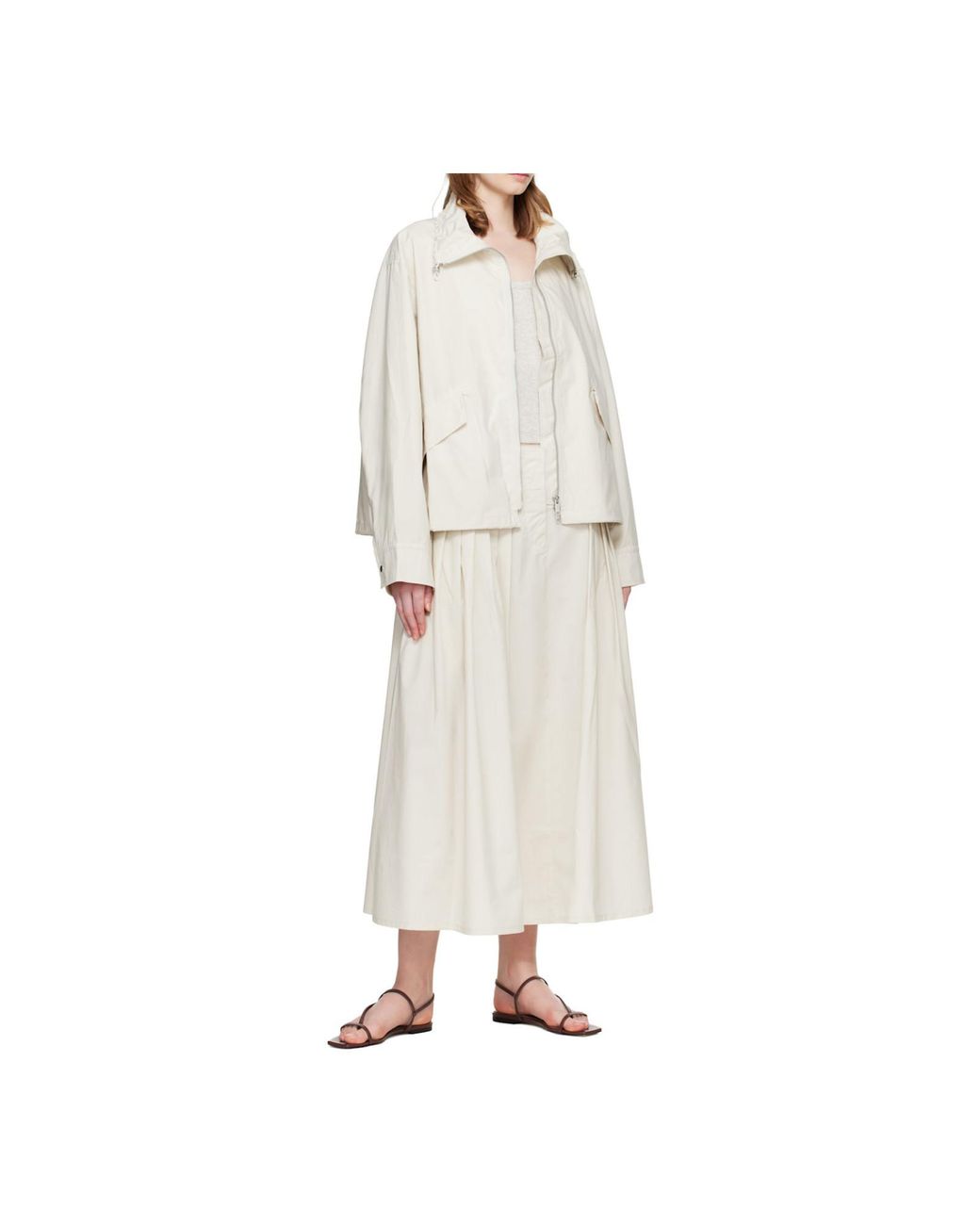 Studio Nicholson White Agat Skirt