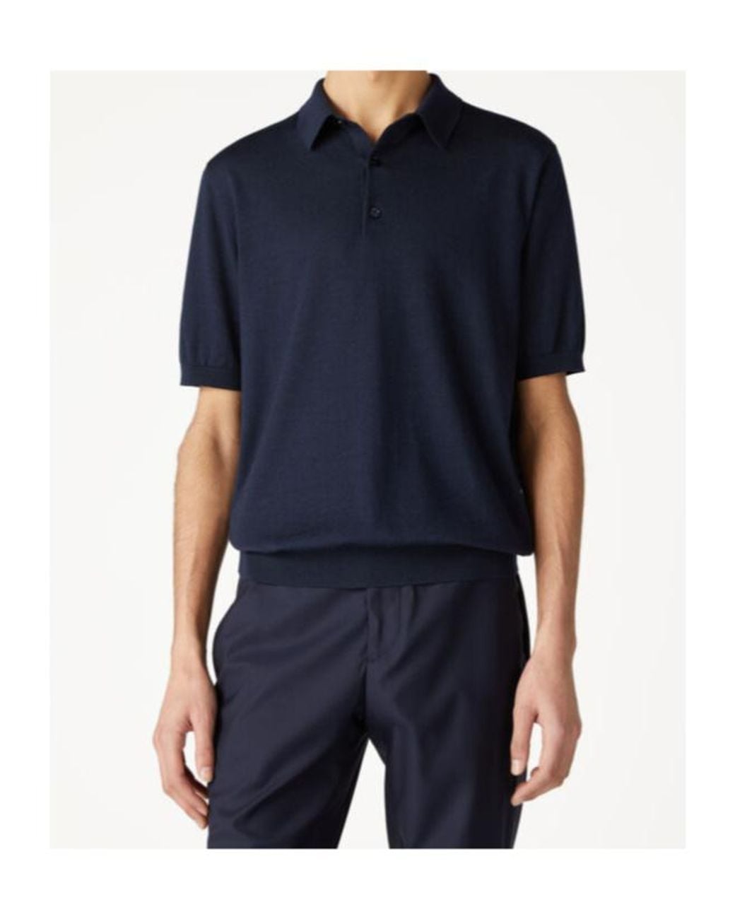 Loro Piana Blue Sottile Polo Shirt for men