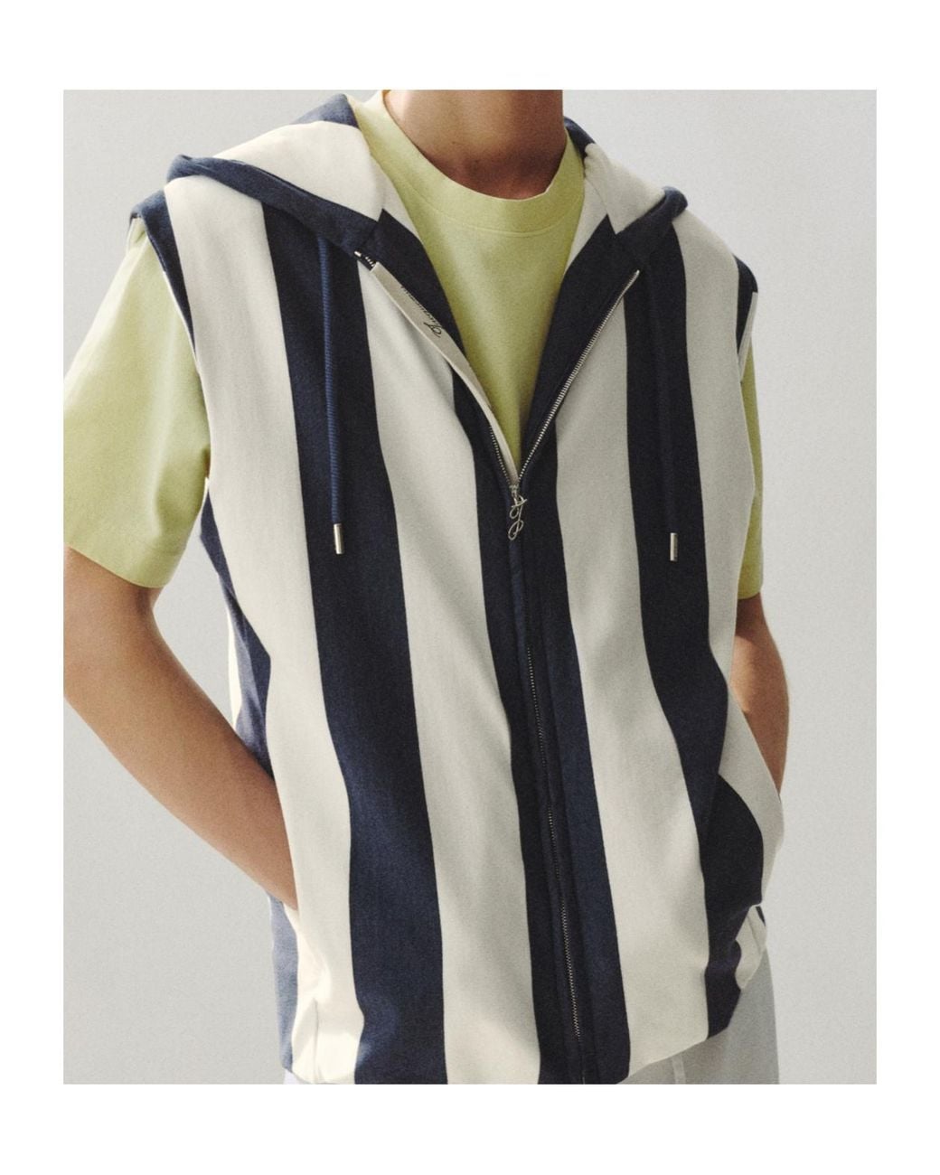Jacquemus Blue The Marinière Hooded Gilet for men