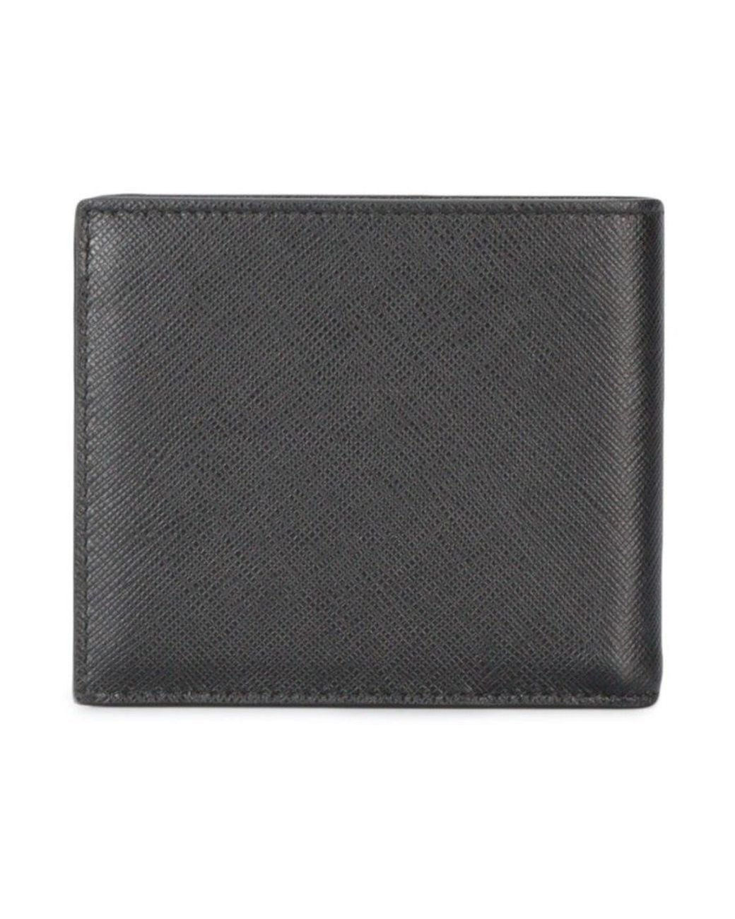 Prada Gray Saffiano Bifold Wallet for men
