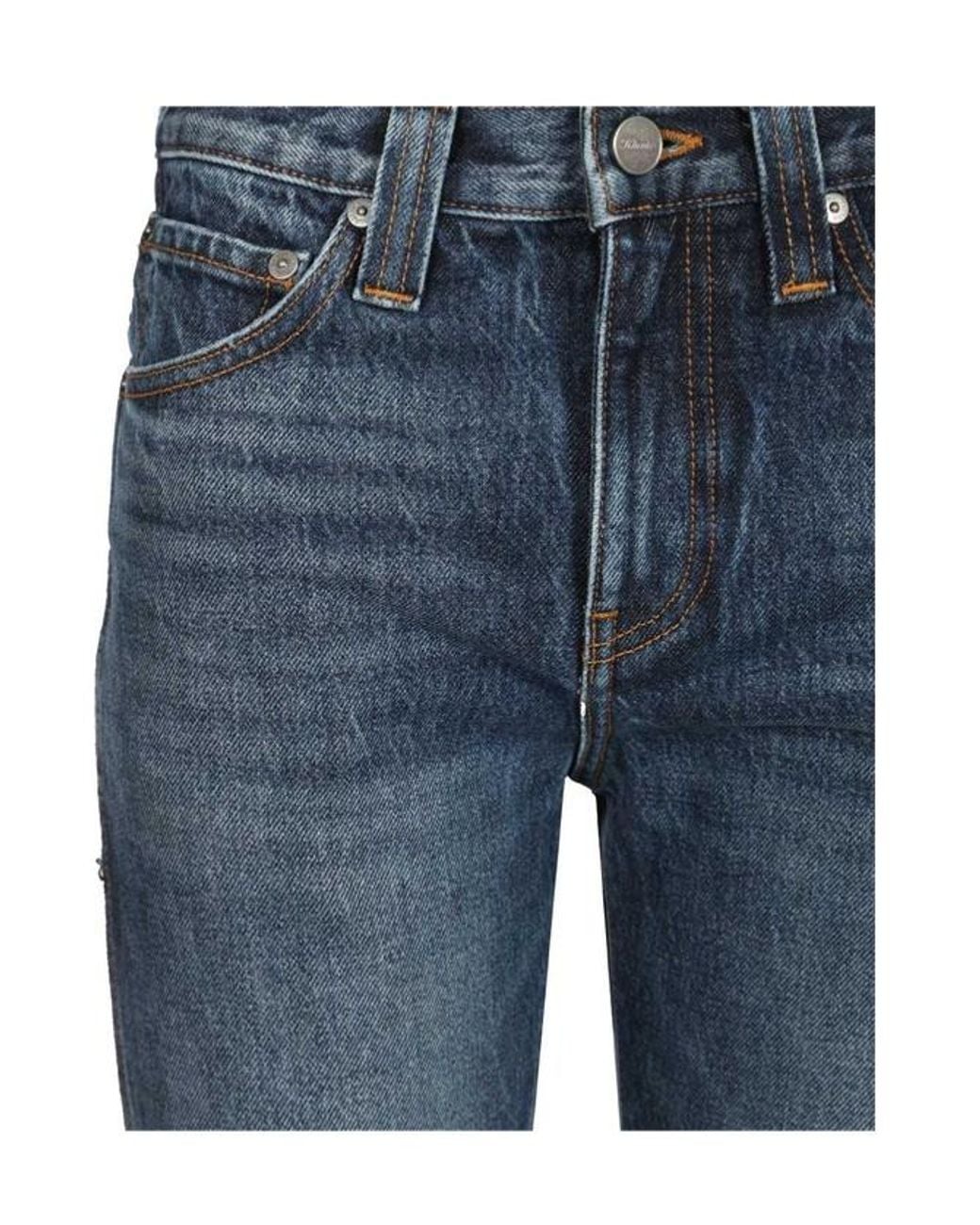 Khaite Blue Farley Straight-Leg Jeans