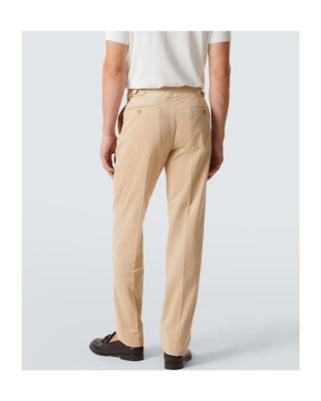 Ralph Lauren Natural Cotton Corduroy Straight Pants for men