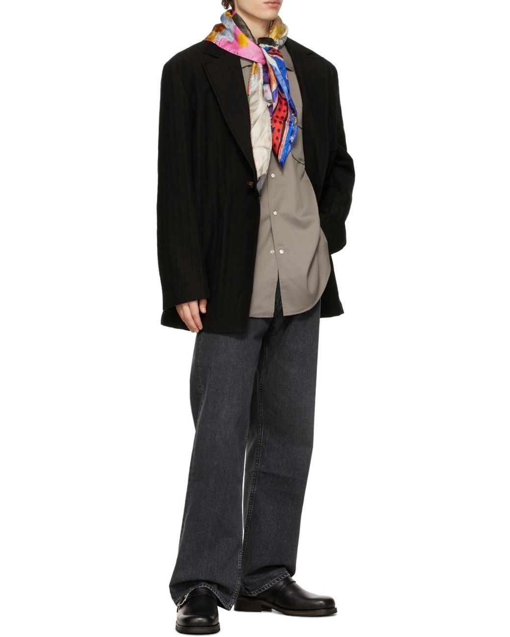 Our Legacy Gray Third Cut Relaxed Jeans for men