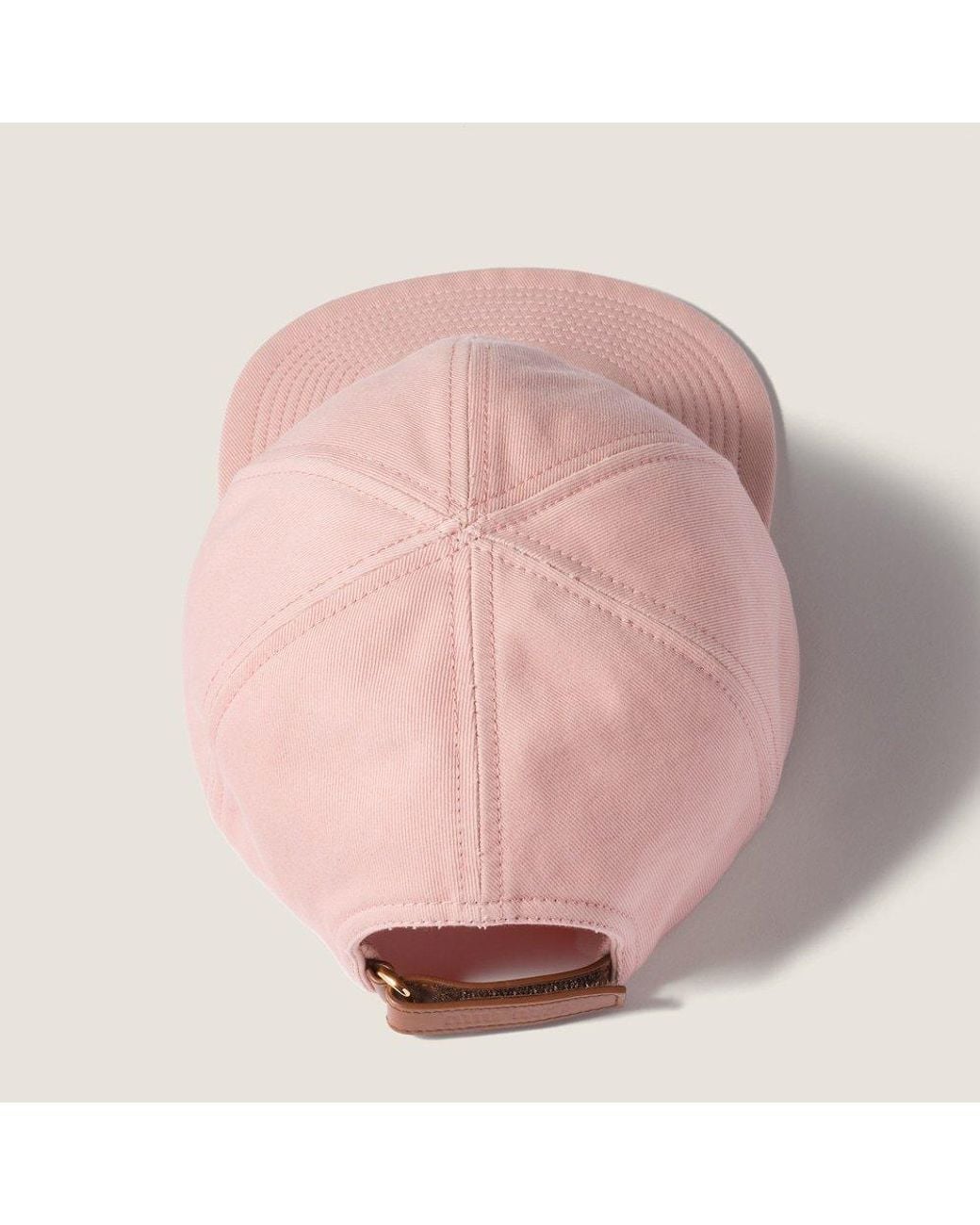 Miu Miu Pink Drill Baseball Cap
