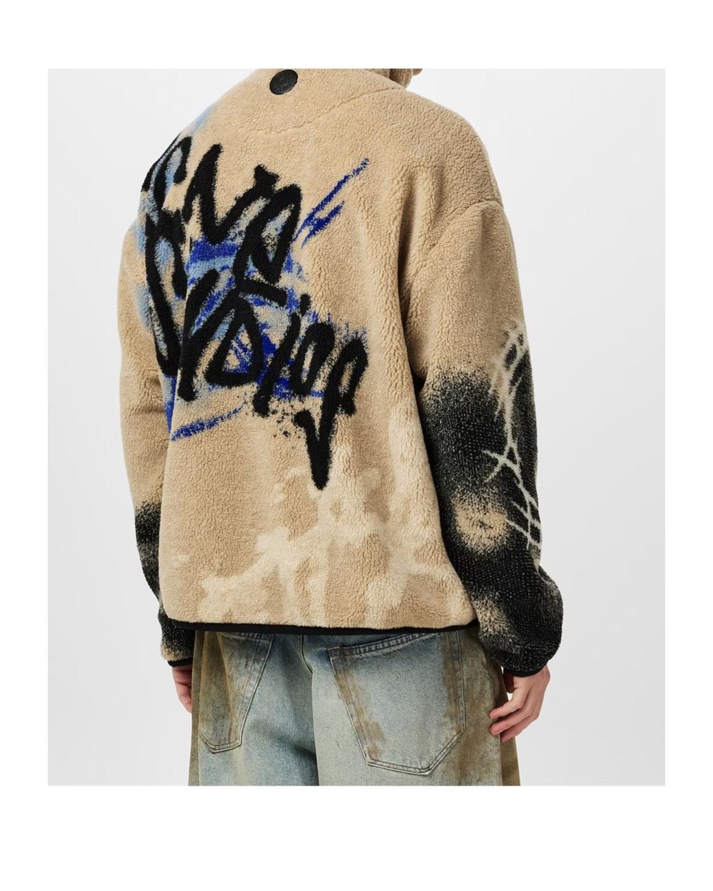 Acne Blue Teddy Jacquard Casual Jacket for men