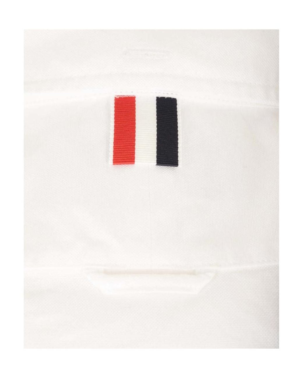 Thom Browne White Long-Sleeved Buttoned Shirt for men