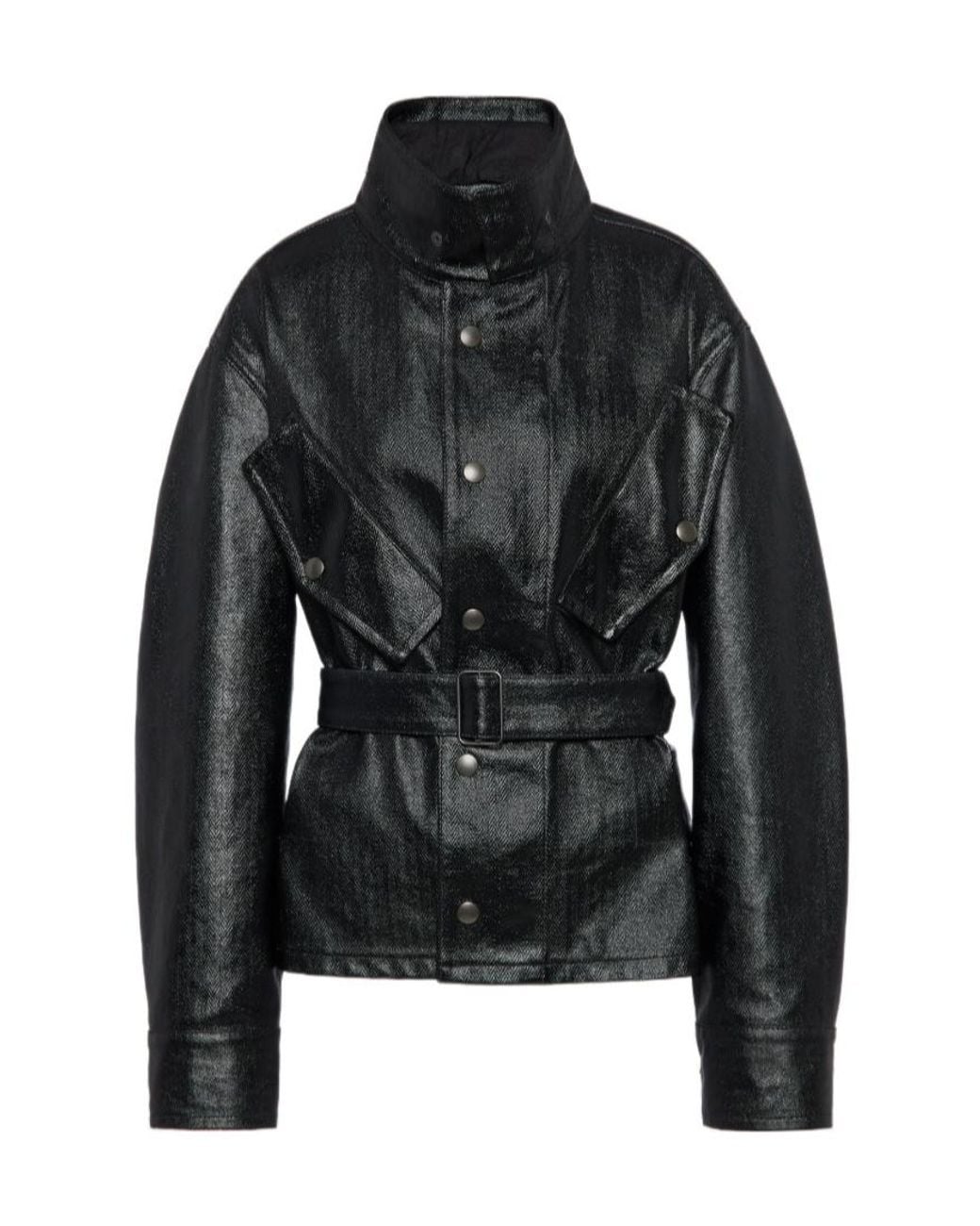 Maison Margiela Black Stand Up Collar Betled Jacket