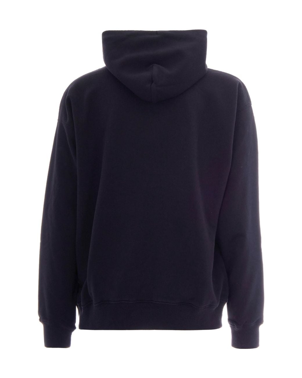 Off-White c/o Virgil Abloh Blue Logo Printed Drawstring Hoodie for men