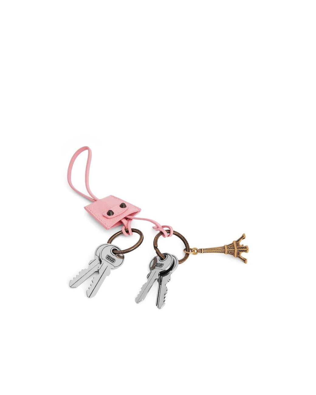 Balenciaga Pink Le City Charm Eiffel