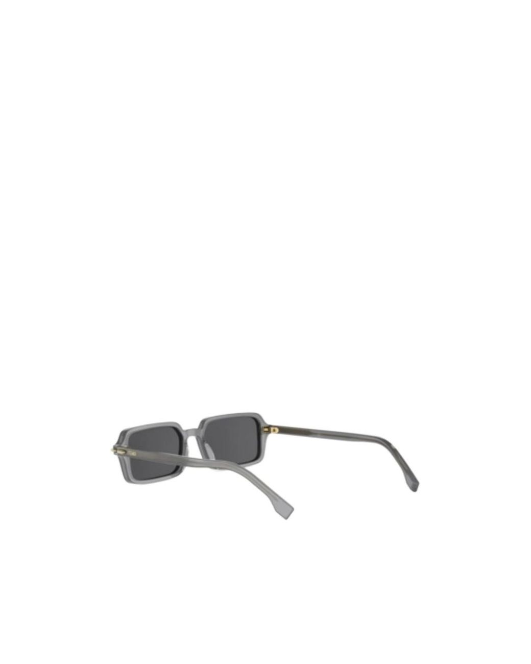 Fendi White Eyewear Selleria Rectangle Frame Sunglasses