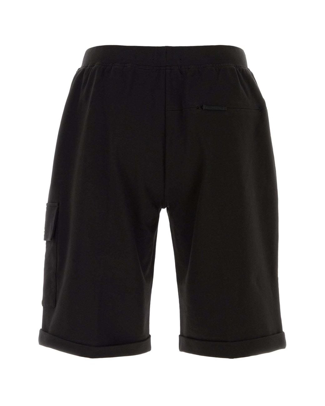 C P Company Black Metropolis Stretch Cargo Shorts for men