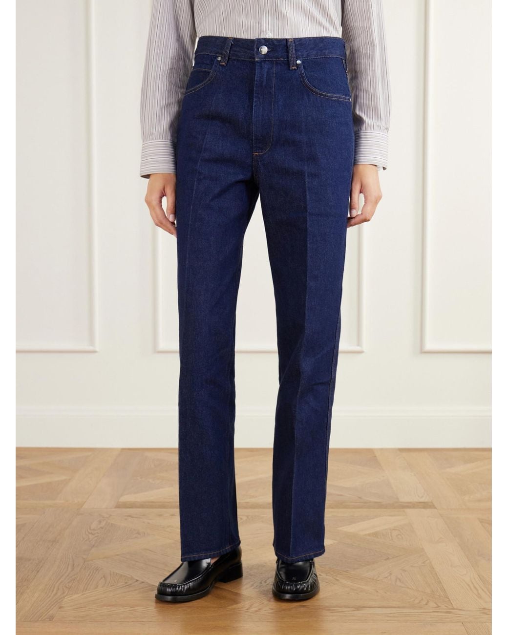Agolde Blue Straight-Leg Jeans