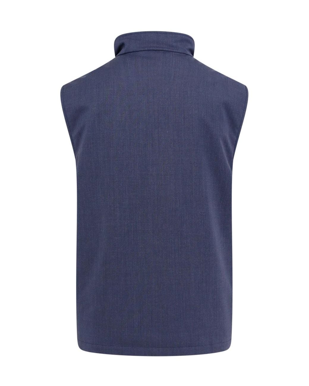 Brunello Cucinelli Blue Flannel Zipped Gilet for men