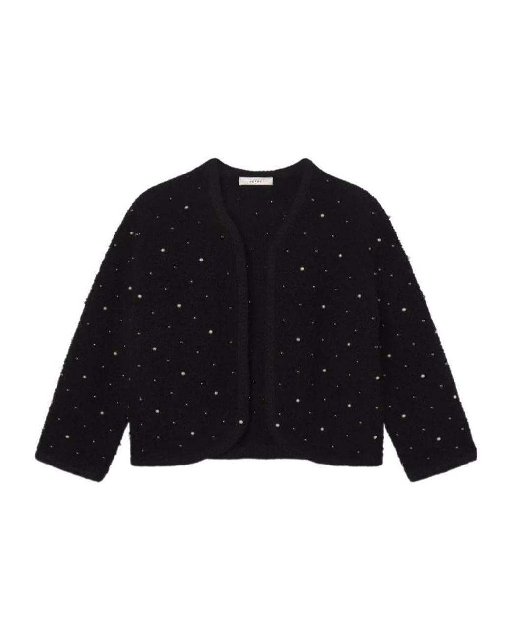 FRAME Black The Embellished Jacket