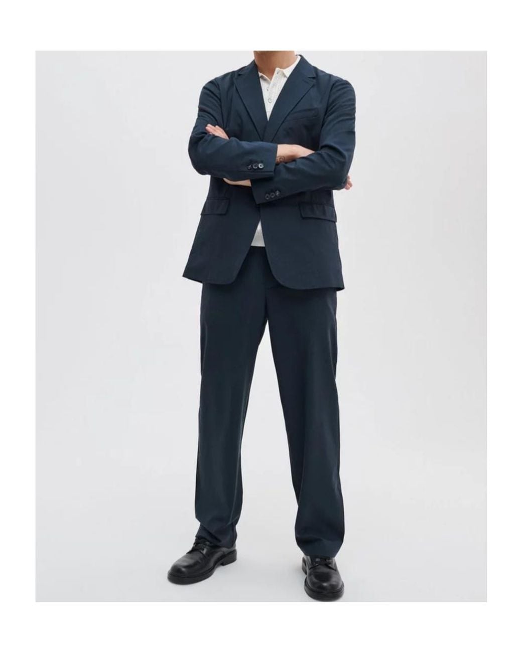 Rag & Bone Blue Baggy Wool Trousers for men