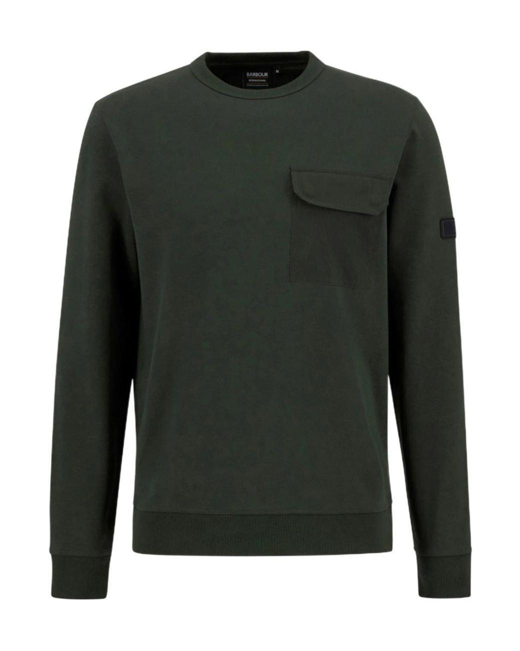Barbour Green Ilford Crew Sweater for men
