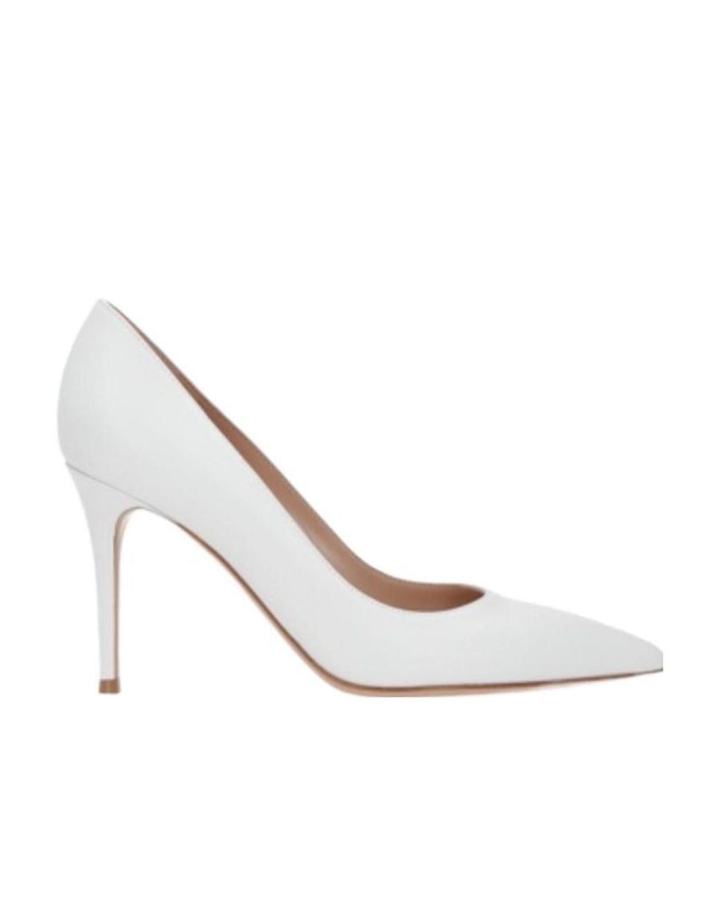 Gianvito Rossi White Gianvito Pointed Toe Pumps