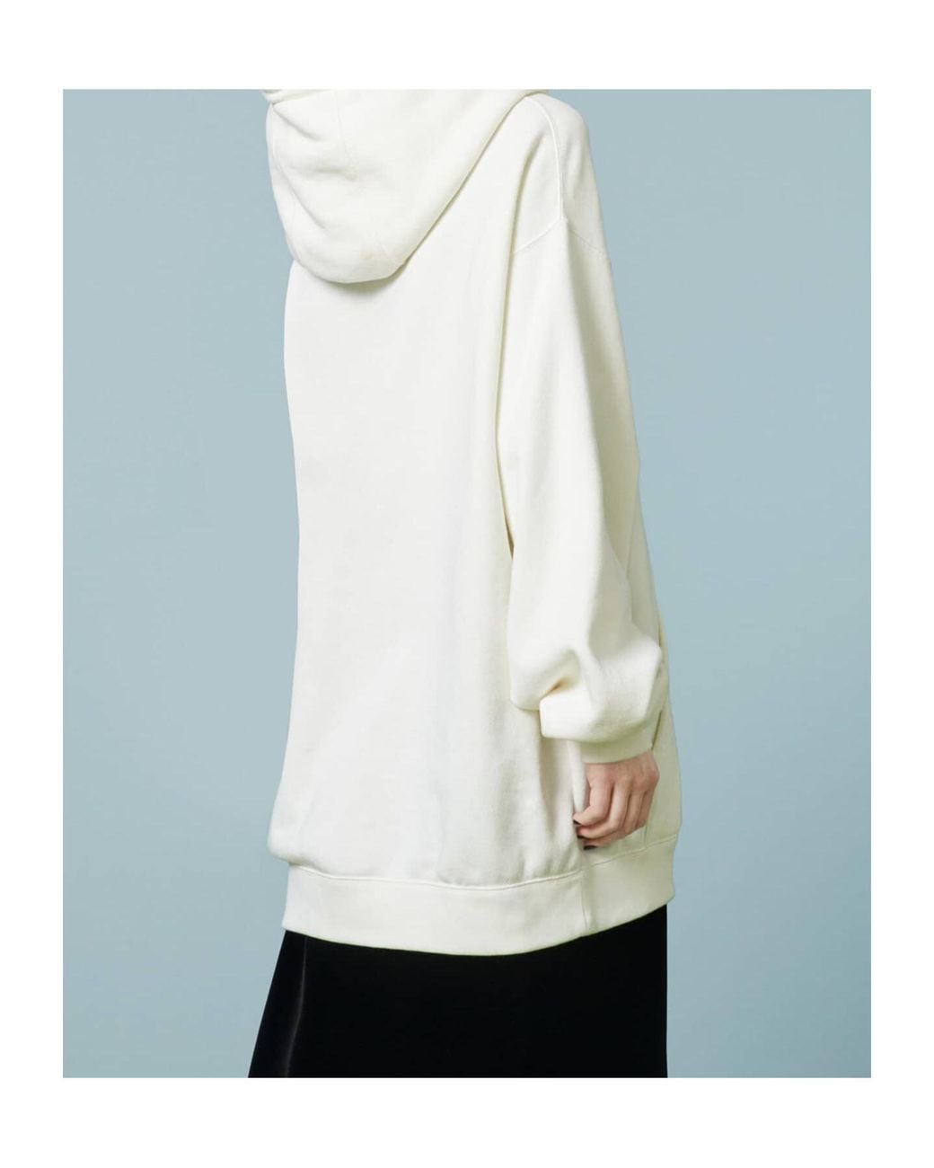 Gucci White Gg Logo Motif Embroidered Hoodie