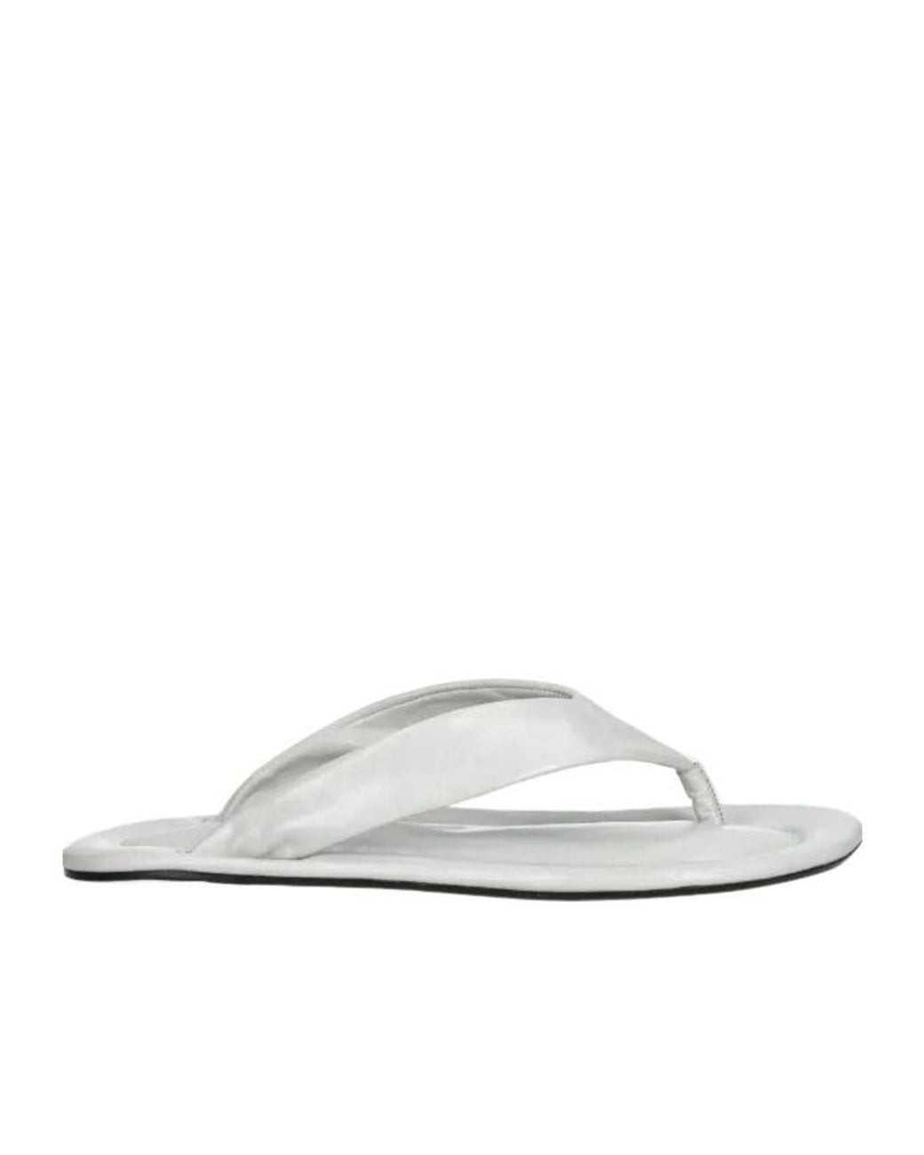 By Far White Dasha Leather Sandals