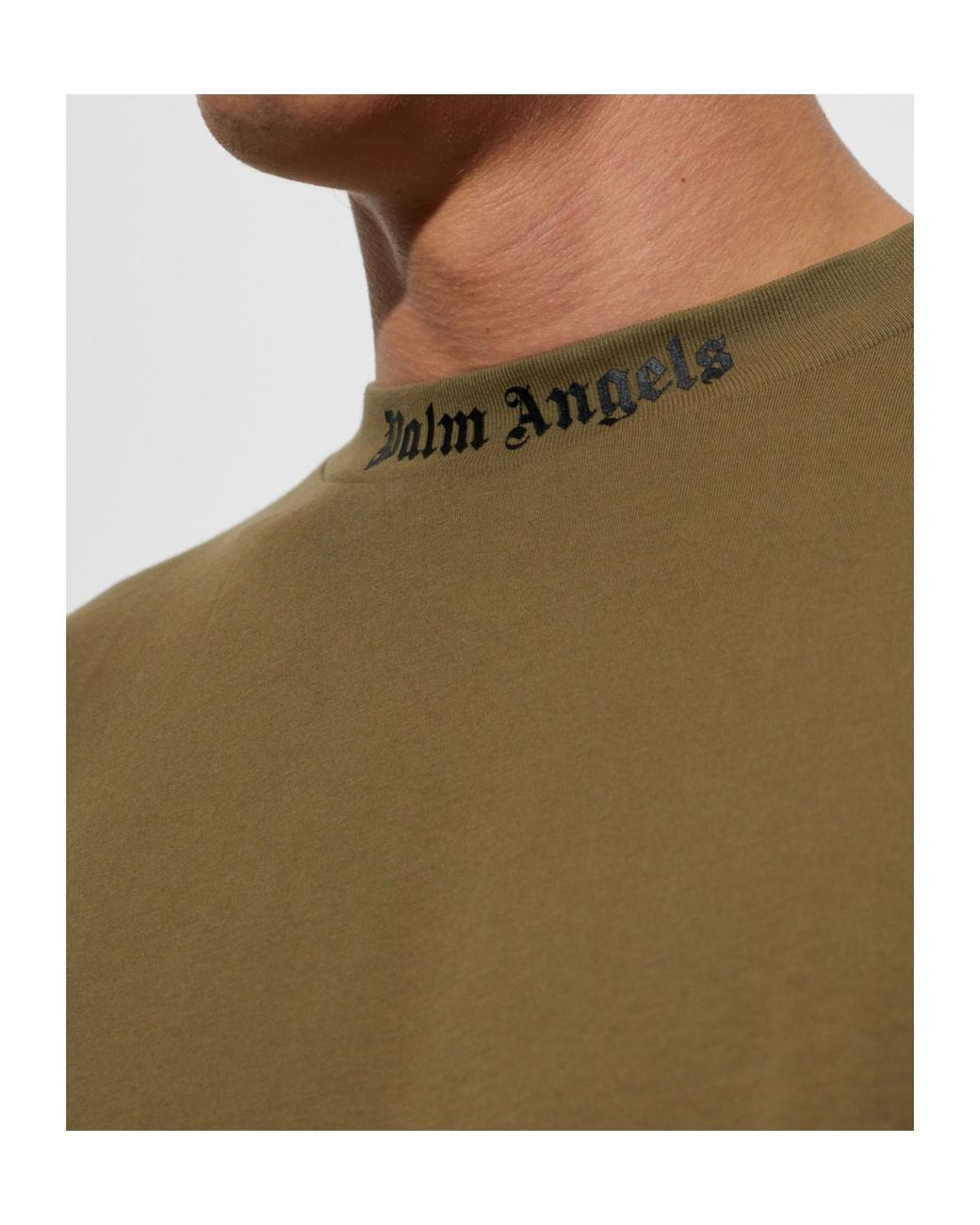 Palm Angels Green Short-Sleeved T-Shirt for men