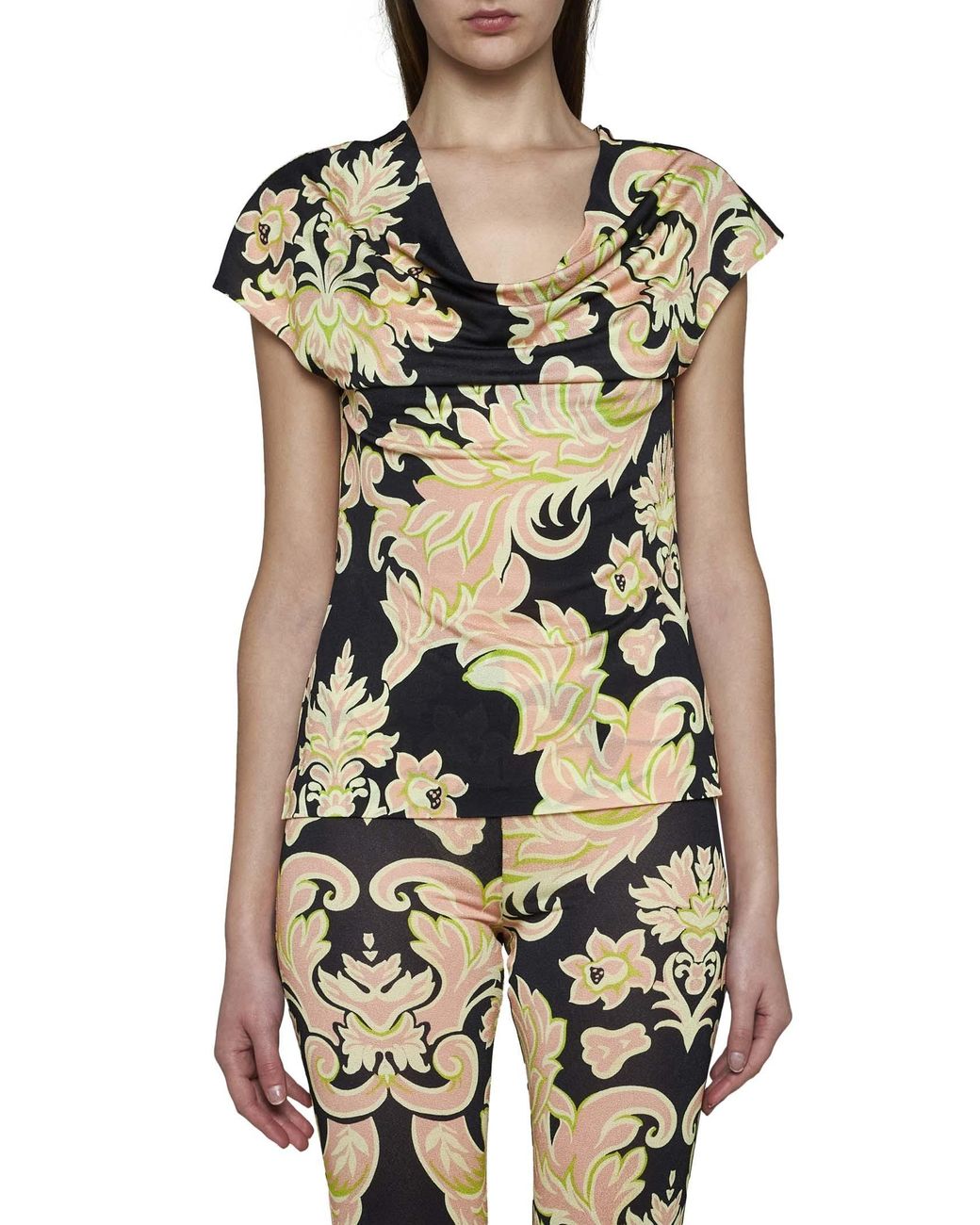 Etro Multicolor Allover Printed Top
