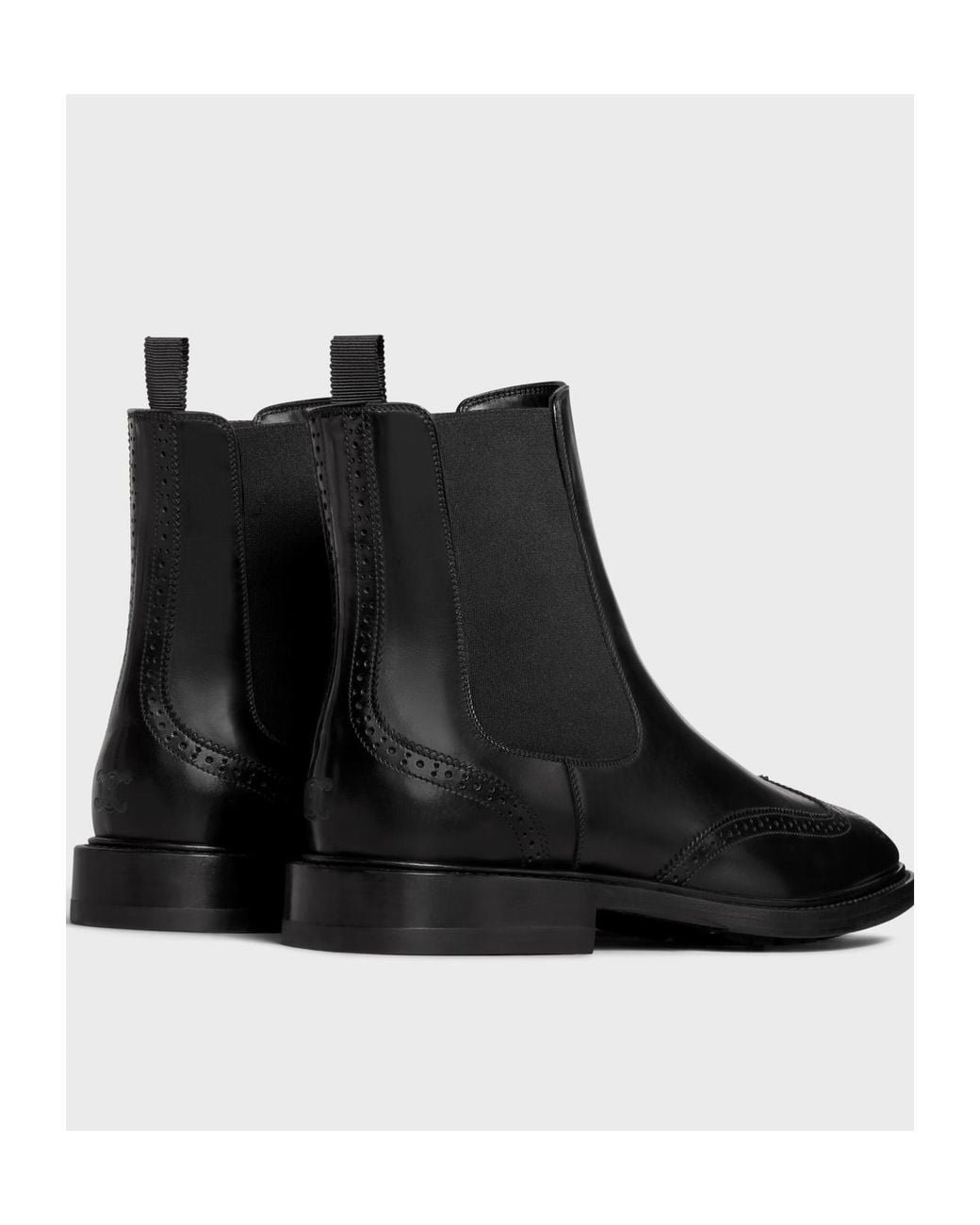 Céline Black Donavan Chelsea Boot With Brogues for men