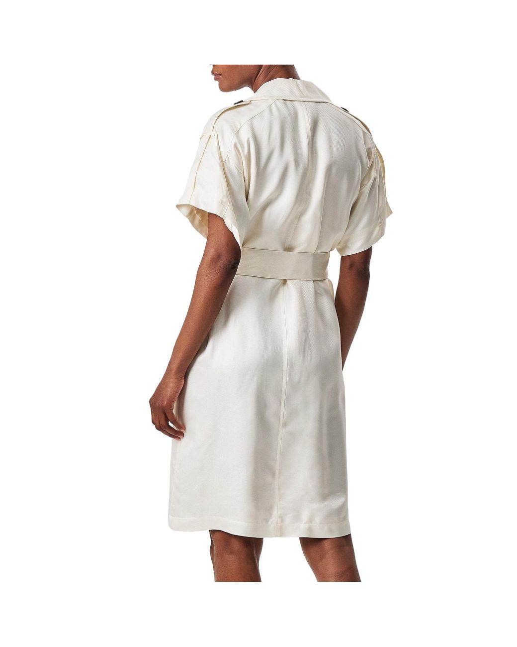 Burberry White Simple Shirt Dress