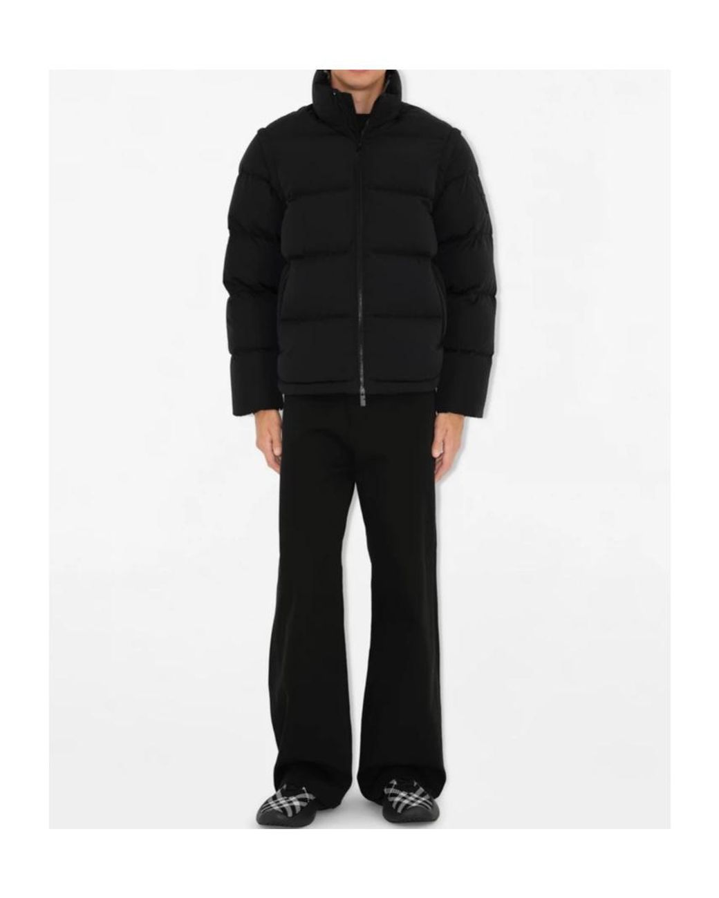 Burberry Black Detachable Sleeve Nylon Puffer Jacket for men