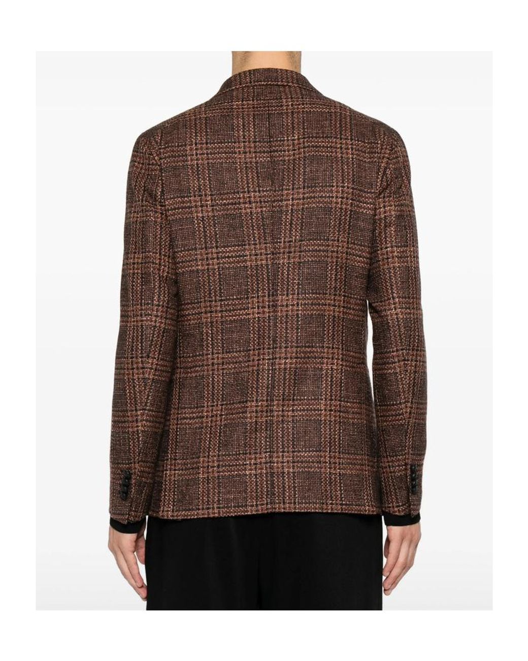 Tagliatore Brown Single-Breasted Casual Jacket for men