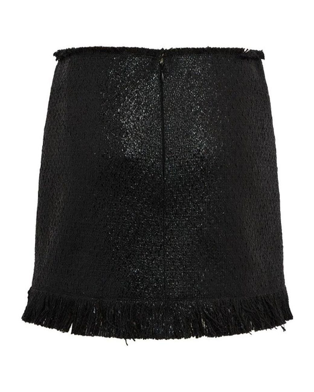 GIUSEPPE DI MORABITO Black High-Waisted Mini Skirt