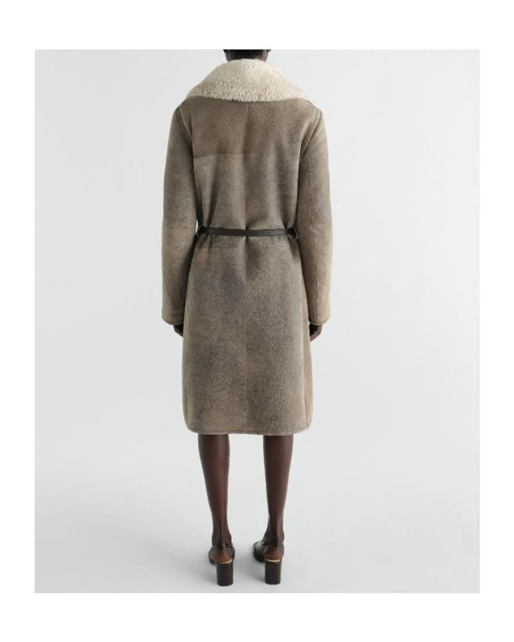 Lemaire Brown Long-Sleeved, Stand-Collar Coat