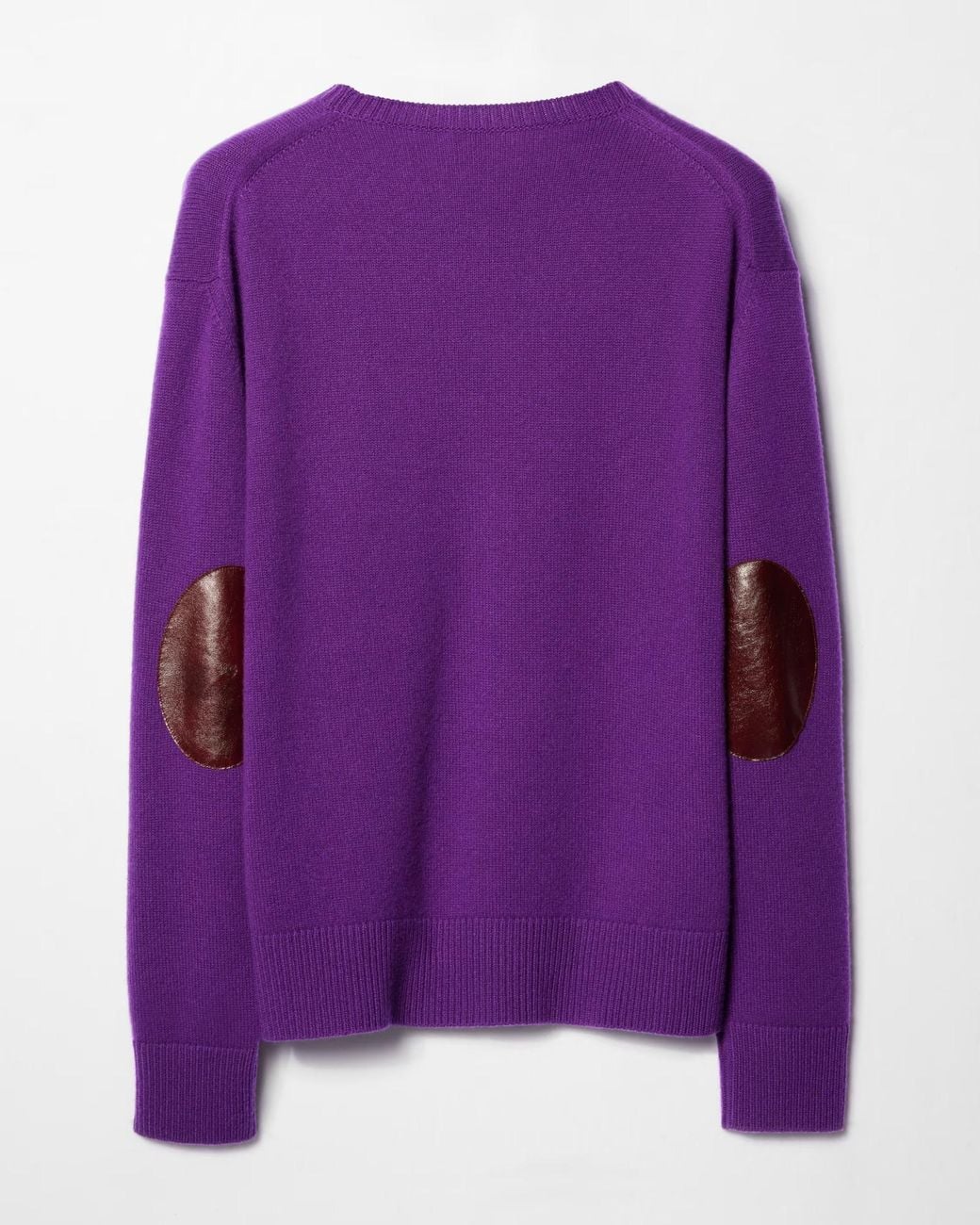Céline Purple Classic Elbow-Patch Crewneck
