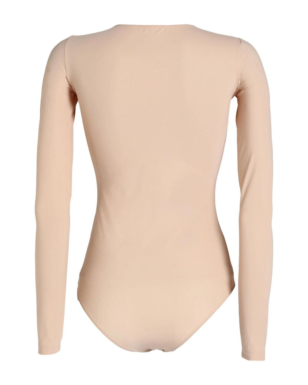 MM6 by Maison Margiela White Solid Color Crew Neck Long Sleeve Top