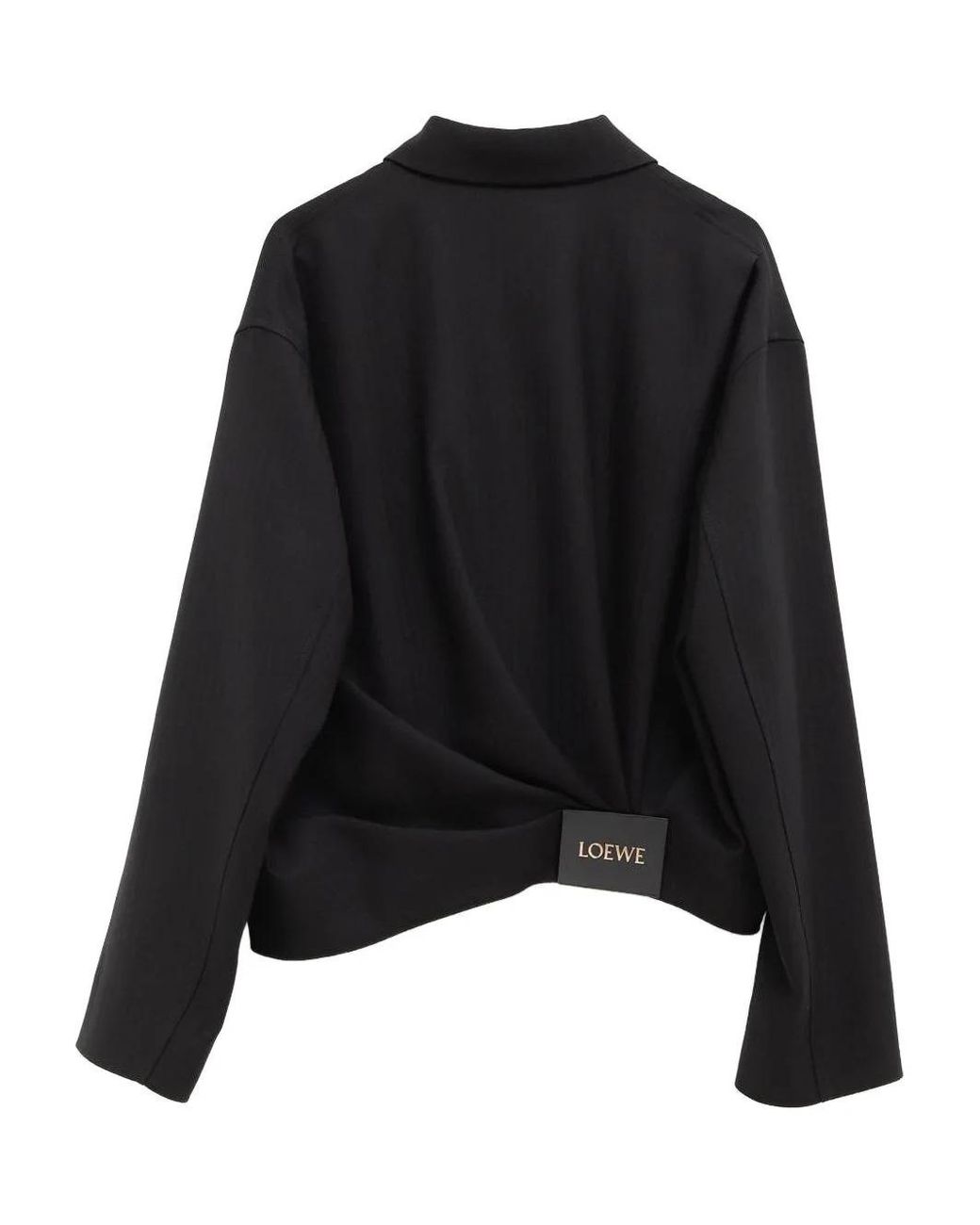 Loewe Black Draped Wool Jacket