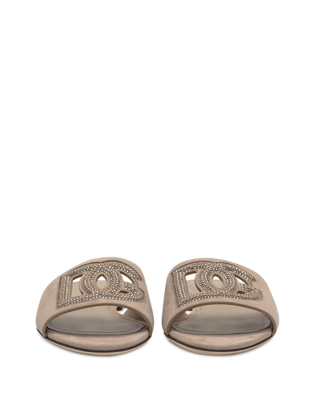 Dolce & Gabbana Brown Dg Embellished Slippers