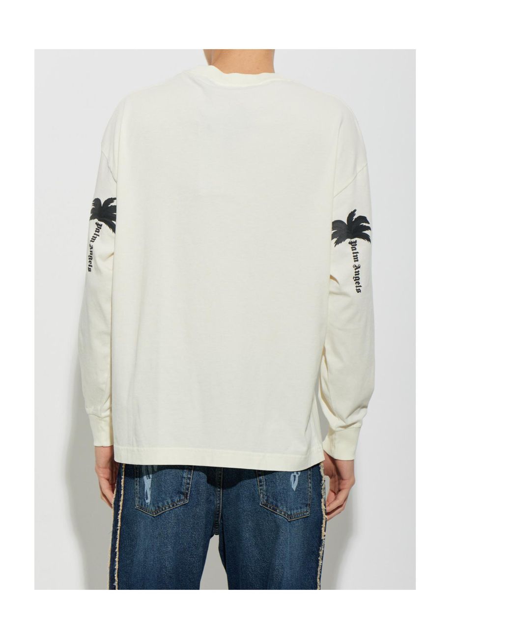 Palm Angels White Long-Sleeve T-Shirt for men