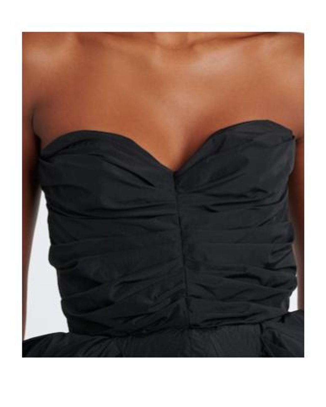 Magda Butrym Black Draped Wool Bustier Dress
