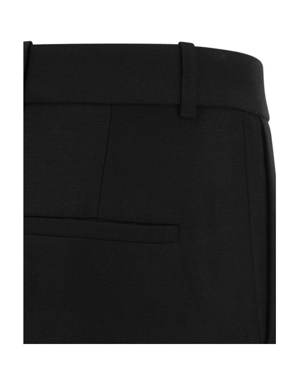 Fabiana Filippi Black Mid-Rise Casual Trousers With Pressed Crease Design
