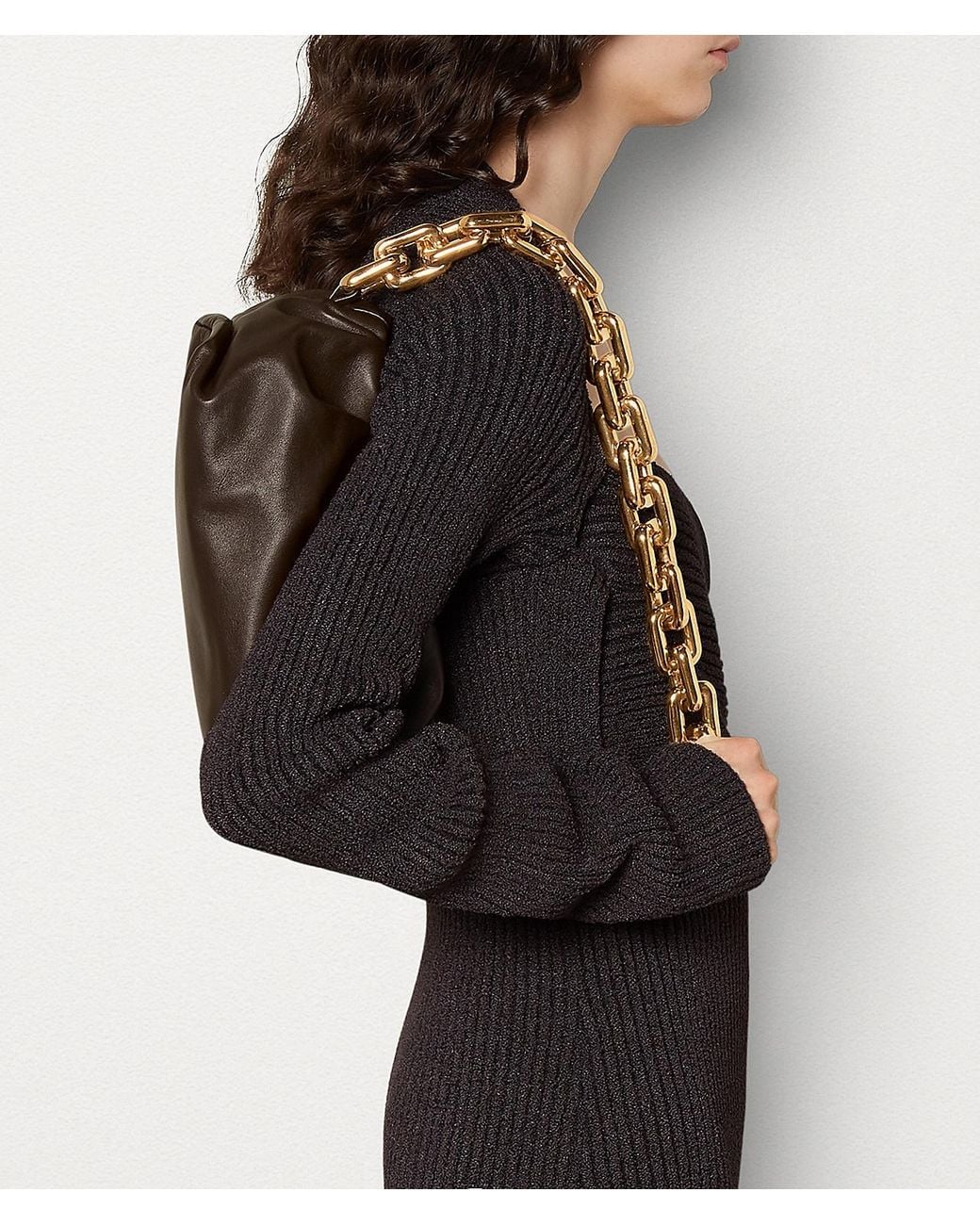 Bottega Veneta Brown The Chain Pouch Shoulder Bag