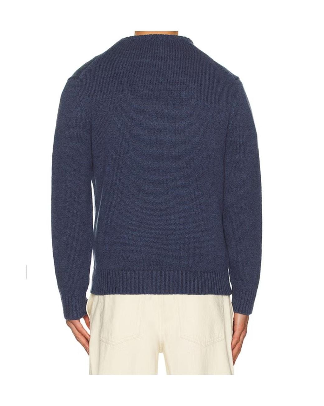 Polo Ralph Lauren Blue Bear-Embroidered Crew-Neck Sweater for men