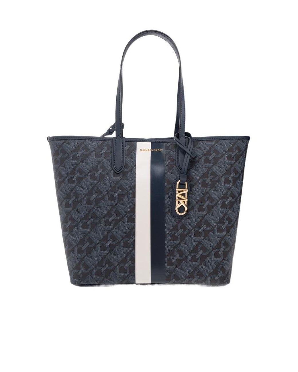MICHAEL Michael Kors Blue Eliza Logo Plaque Tote Bag