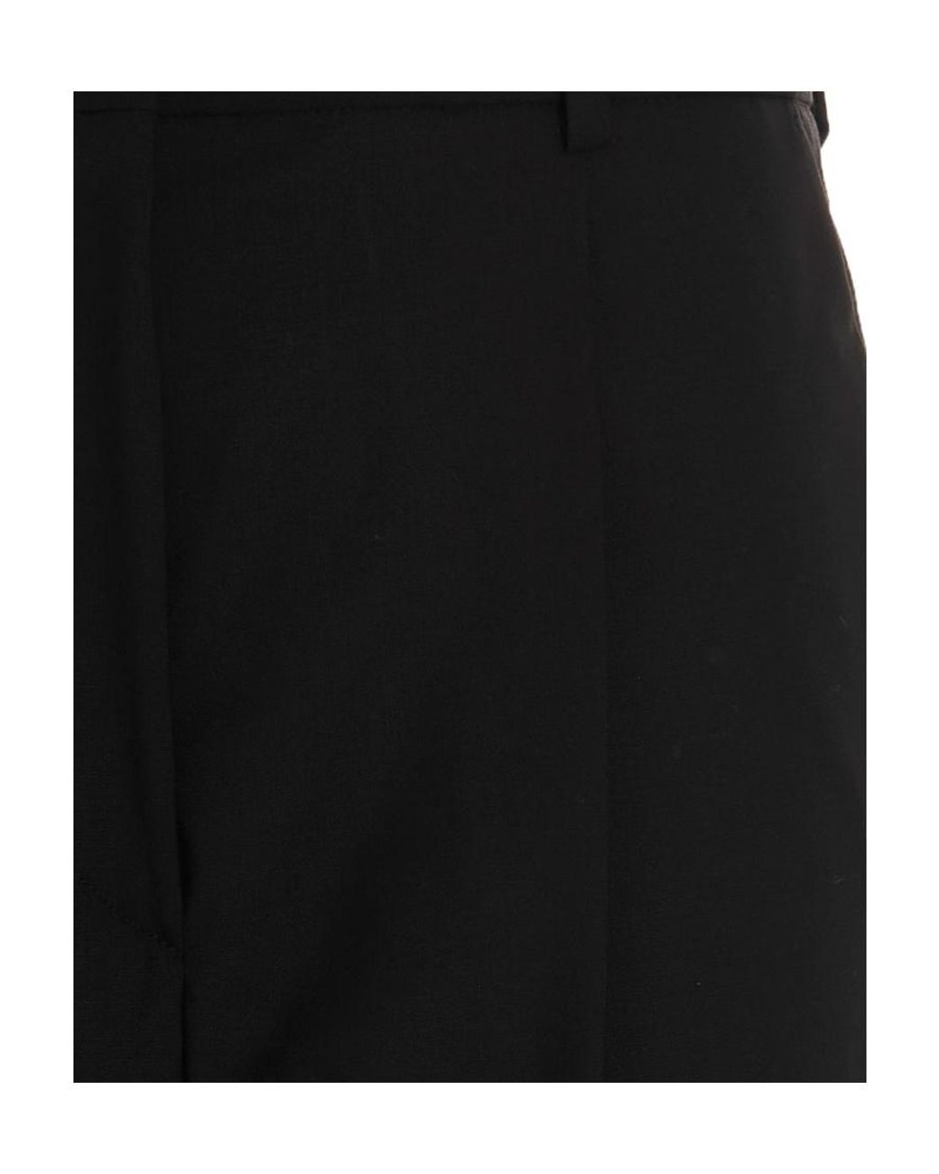 Max Mara Black Sportmax High Waist Straight Leg Trousers