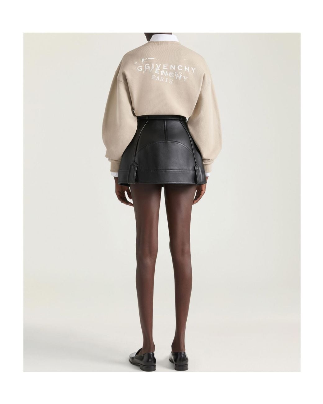 Givenchy Natural Stamp Printed Crewneck Sweatshirt
