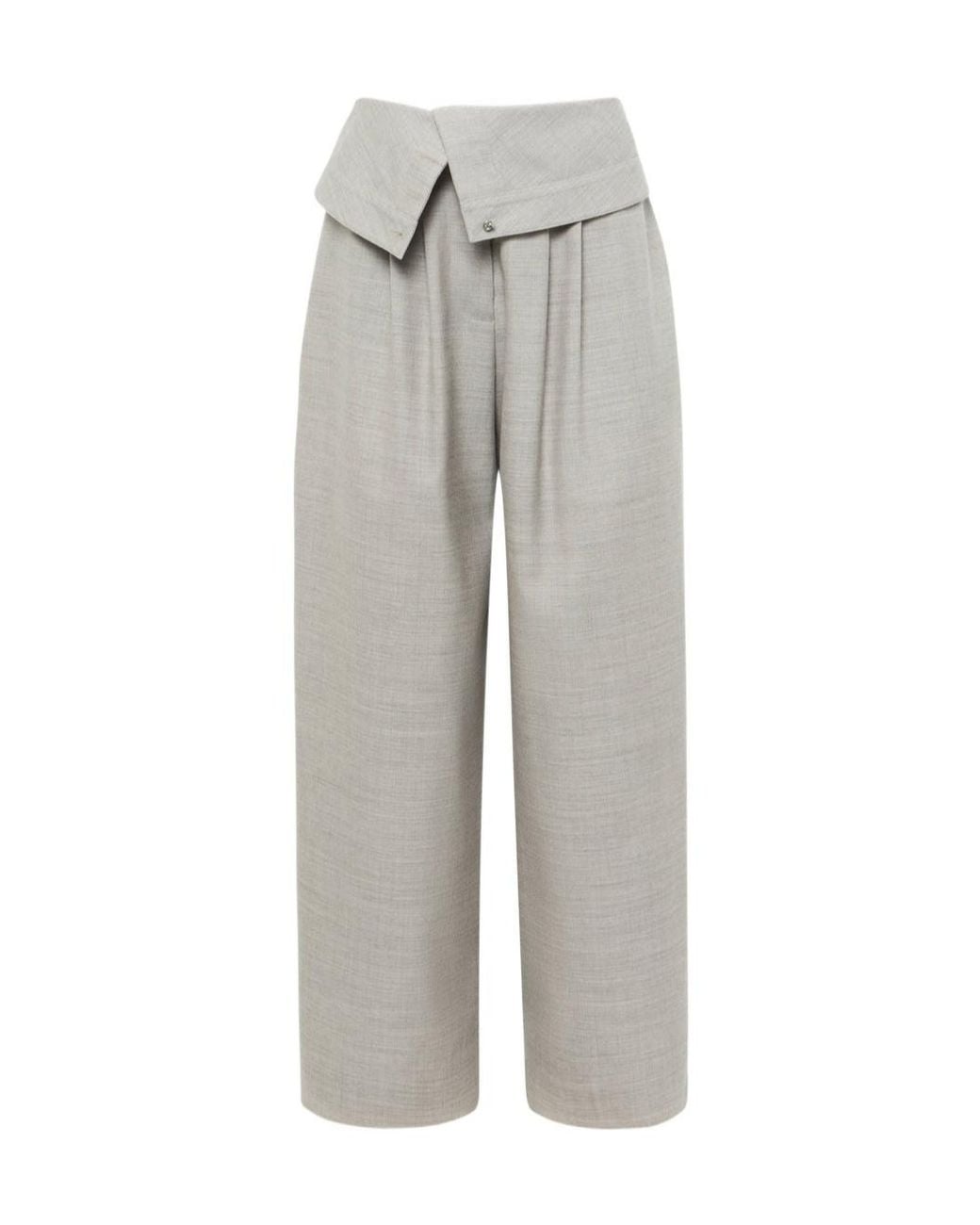 J.W. Anderson Gray Wrap-Front Pleated Trousers