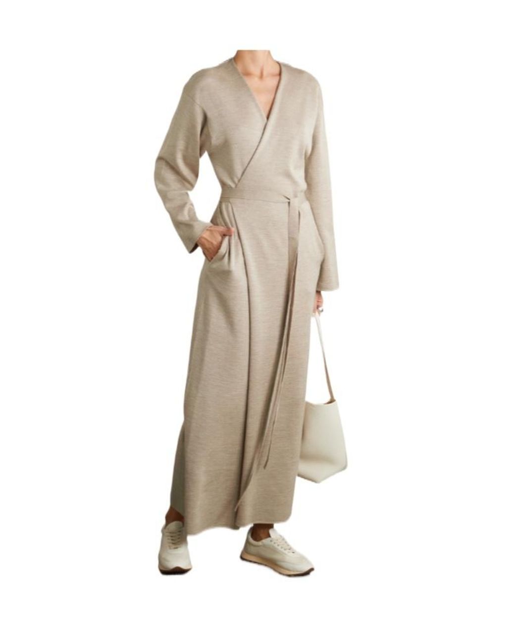 The Row Natural Wrap Dress