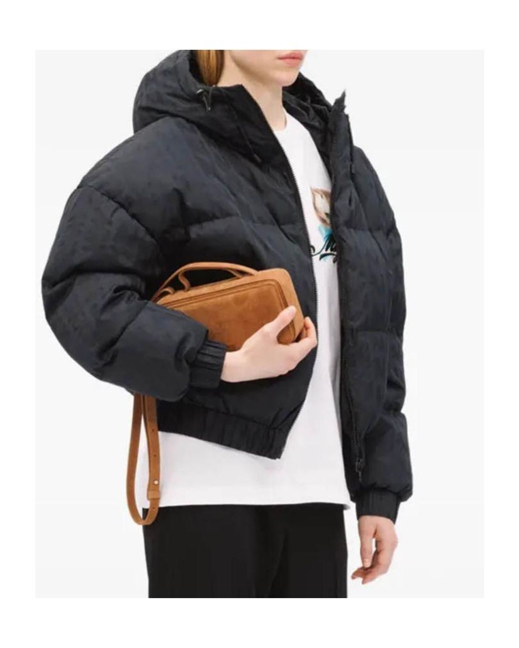 MSGM Blue Zip-Up Puffer Jacket